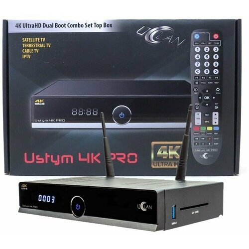 Комбо ресивер uClan Ustym 4K PRO DVB-S2 /T2. Энигма