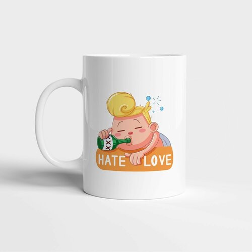 Кружка Hate Love/ 14 февраля/ кружки/ подарок / прикол