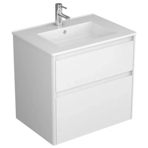 Тумба под раковину Veneciana Aventino 65 с двумя ящиками, белая (56511)