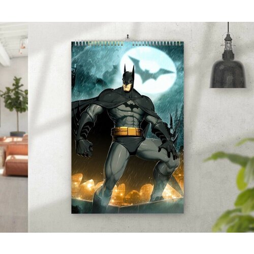 Календарь Mewni-Shop Настенный перекидной Принт А3 Бетмен -9