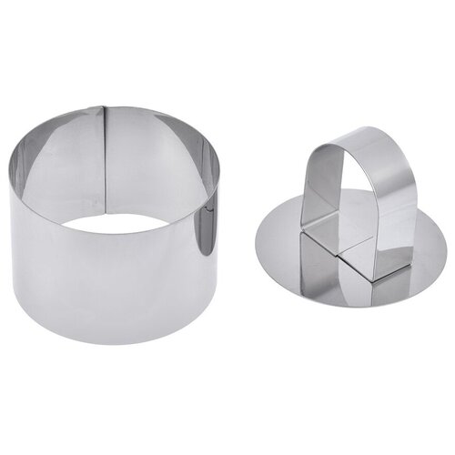 Форма для выкладки салатов и гарниров с прессом, круглая, 7,5 см.