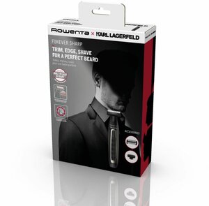 Триммер для бороды и усов Rowenta Karl Lagerfeld Forever Sharp TN602LF0,  черный, водонепроницаемый, 120 минут автономной работы — купить по низкой  цене на Яндекс Маркете