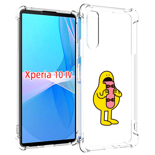 Чехол MyPads язычок скейтер для Sony Xperia 10 IV (10-4) задняя-панель-накладка-бампер