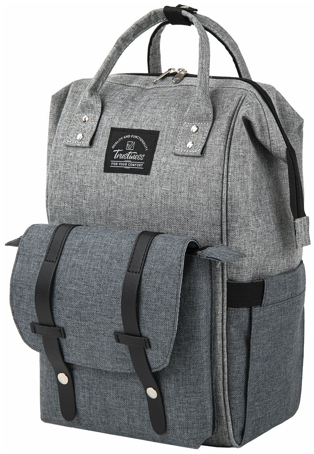 Рюкзак / сумка женский для мамы и малыша / для коляски / беременных / школьный Brauberg Mommy крепления для коляски термокарманы серый 41x24x17см