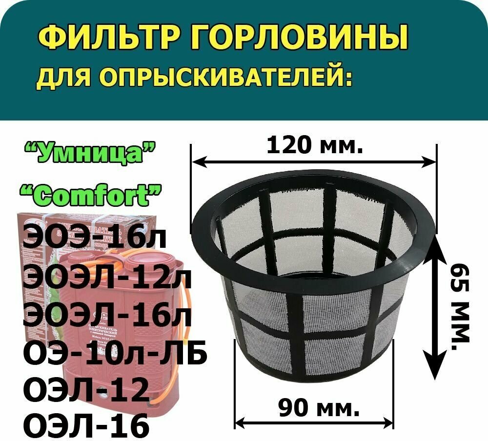 Фильтр заливной горловины для опрыскивателей "Comfort" "Умница" - ЭОЭ-12л ЭОЭЛ-12л ЭОЭЛ-16л