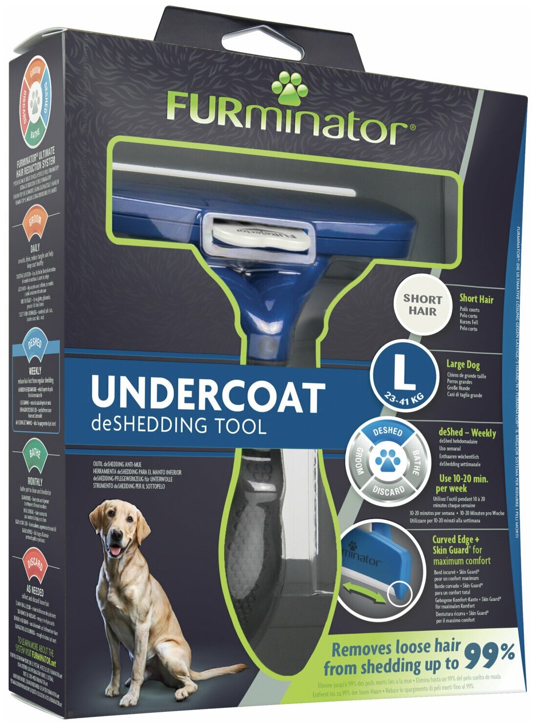 Фурминатор FURminator L для крупных собак с короткой шерстью - фотография № 20
