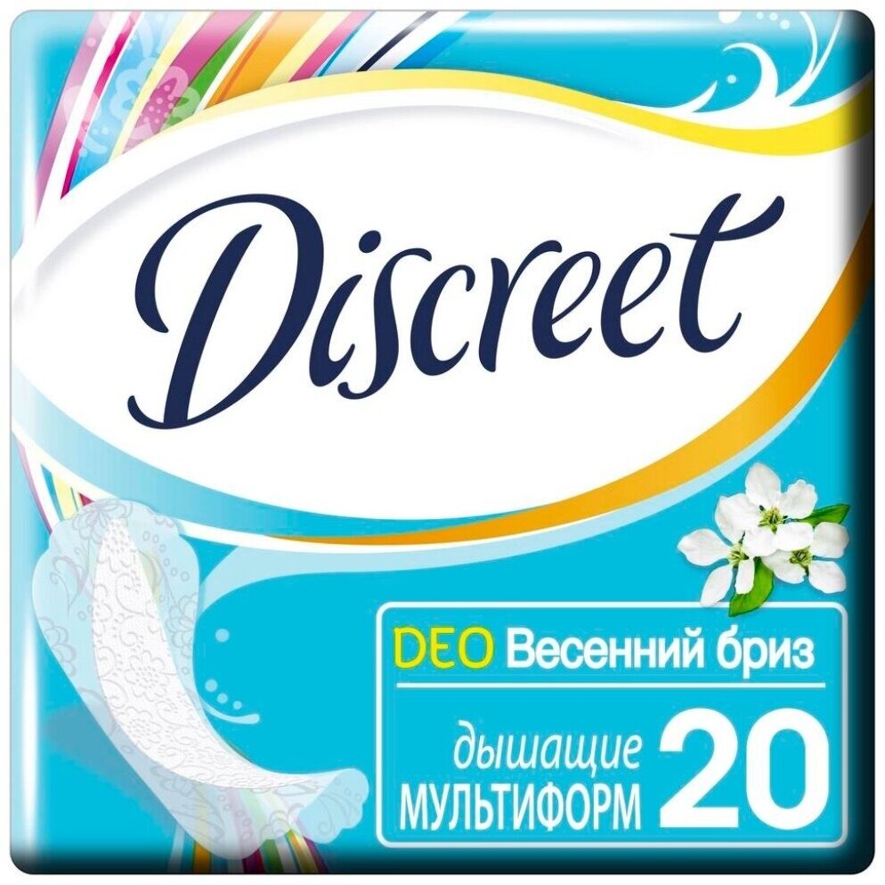 Прокладки женские ежедневные Discreet Deo Ocean Breeze, 20 шт