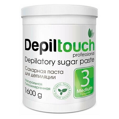 Depiltouch Паста для шугаринга №3 средняя 1600 г средняя паста для депиляции depiltouch professional сахарная паста для депиляции 1 сверхмягкая depilatory sugar paste