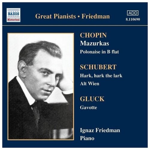 Chopin - Mazurkas+ Schubert Gluck-Ignaz Friedman Naxos CD Deu ( Компакт-диск 1шт) chopin ballade impromtu ignaz friedman naxos cd deu компакт диск 1шт