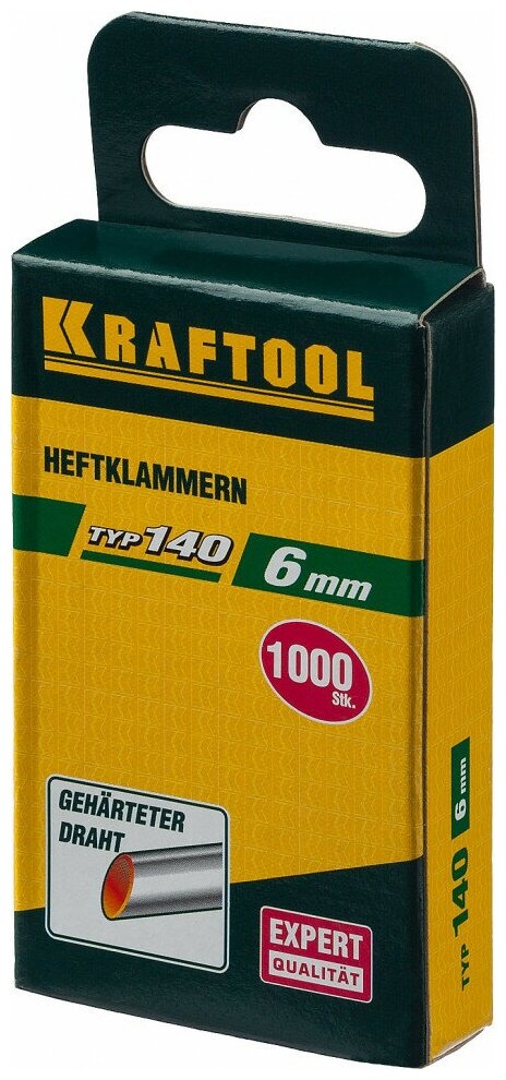 KRAFTOOL 6 мм скобы для степлера широкие тип 140, 1000 шт - фотография № 5