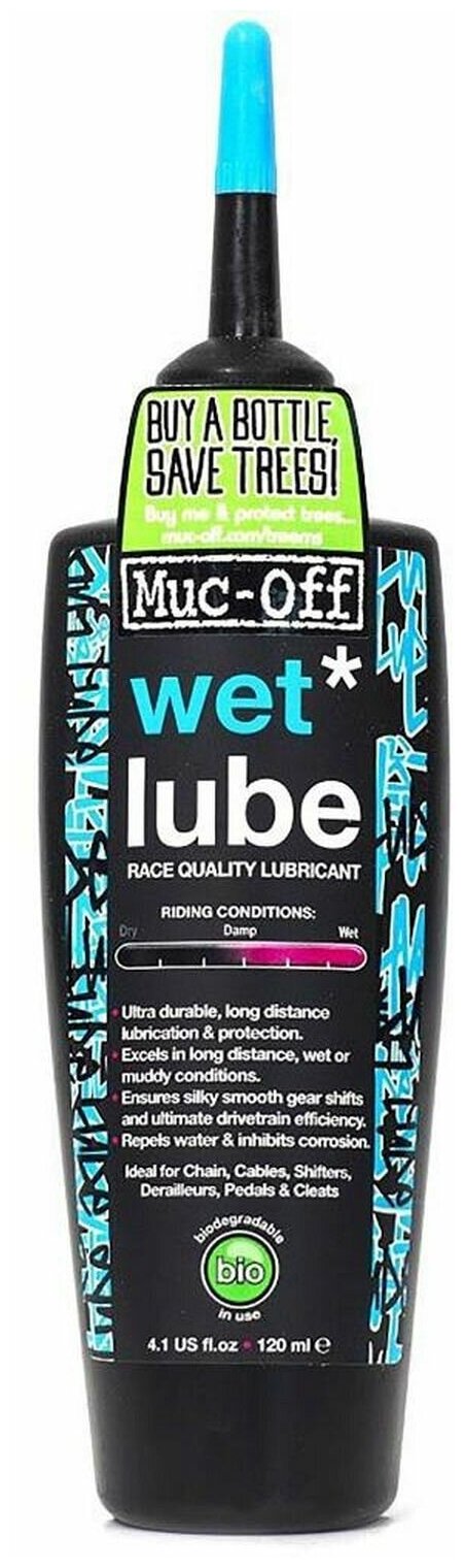 Смазка для цепи MUC-OFF, Wet Lube 120ml (Смазка для цепи MUC-OFF, Wet Lube 120ml, 967CEE)