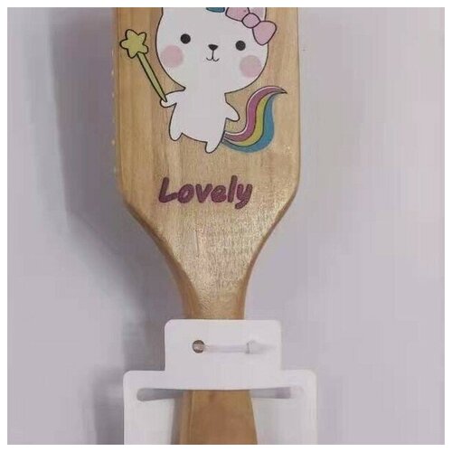 Расческа массажная детская «Baby brush» Kitty, цвет корич, 22*6,5см