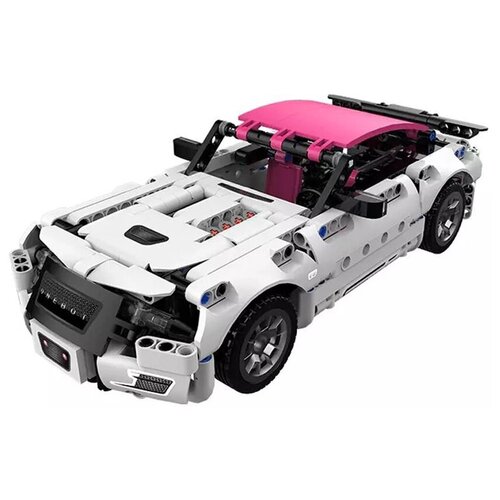Развивающий конструктор ONEBOT Building Blocks Supercar (OBJBY61AIQI) / 500 деталей / гоночная машина, Белый развивающий конструктор onebot building blocks supercar objzf62aiqi 500 деталей гоночная машина розовый