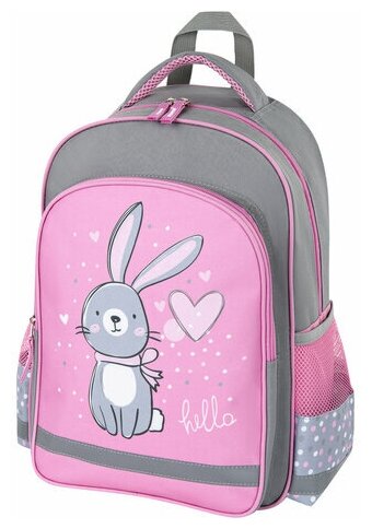 Рюкзак пифагор SCHOOL для начальной школы, "Adorable bunny", 38x28х14 см, 270654