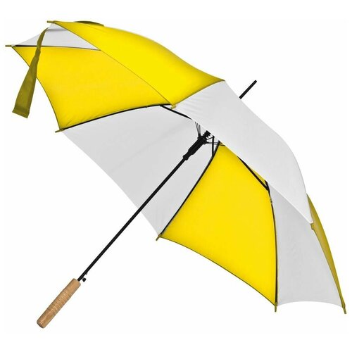 Зонт-трость желтый, белый