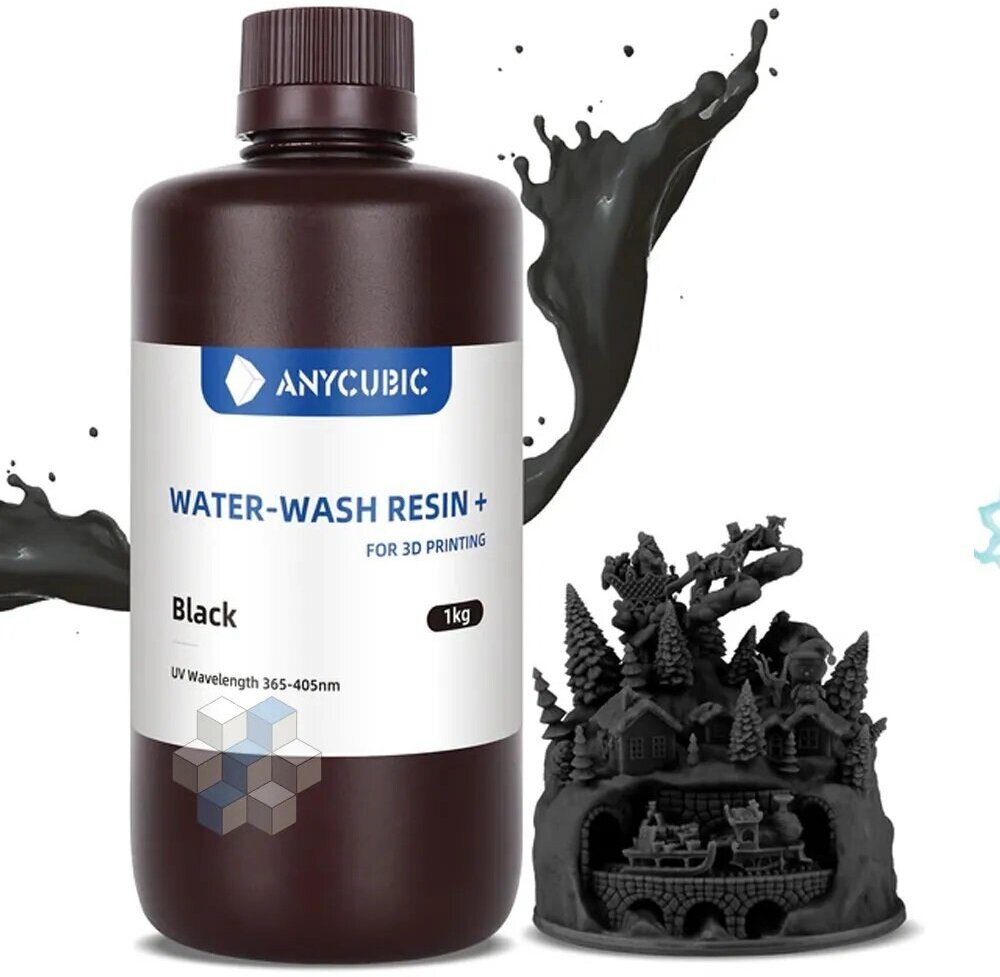 Фотополимерная смола Вода смываемая Anycubic Water-Wash Resin UV для 3Д принтеров LCD DLP 405нм