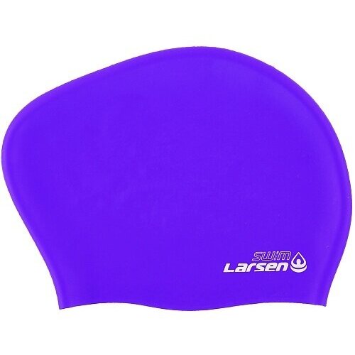 комплект 2 штук шапочка плавательная larsen mc35 силикон черн бел Шапочка для плавания Larsen LC-SC804, фиолетовый