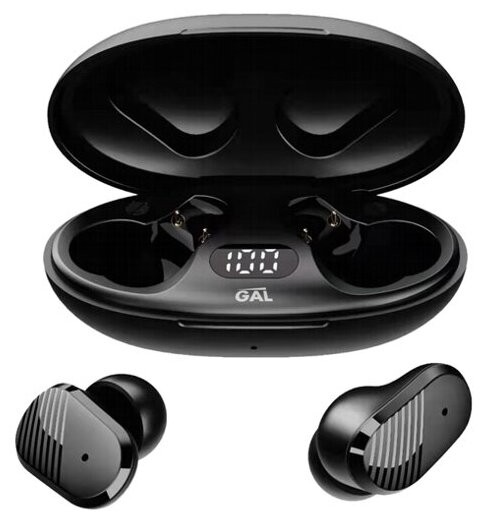 Bluetooth наушники вкладыши с микрофоном GAL TW-4600, TWS, V5, беспроводная мобильная гарнитура, черные