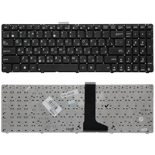 Клавиатура для ноутбука Asus U52 U53 U53F U53J U56 Series Плоский Enter Черная без рамки PN V111462DS1 1127₽