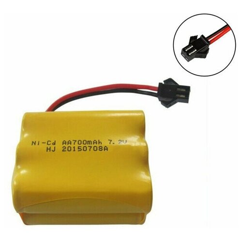 Аккумулятор NI-CD 7.2V 700MAH форма ROW разъем SM аккумулятор ni cd 9 6v 700mah форма column row разъем tamiya