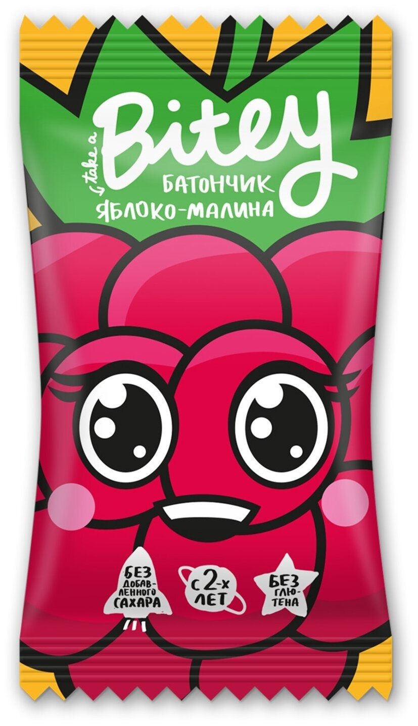 фото Батончик Bitey без сахара Яблоко-малина