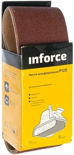 Лента шлифовальная (5 шт; 76х456 мм; P120) Inforce 11-01-046