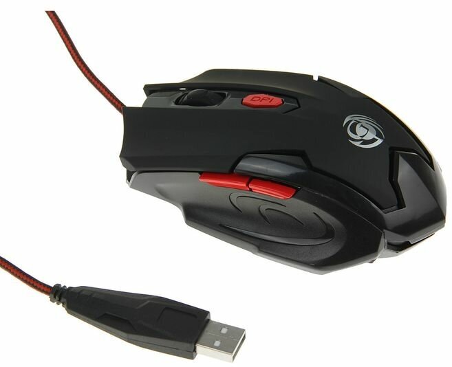 Мышь Dialog MGK-10U Gan-Kata игровая проводная оптическая 2400 dpi USB чёрная
