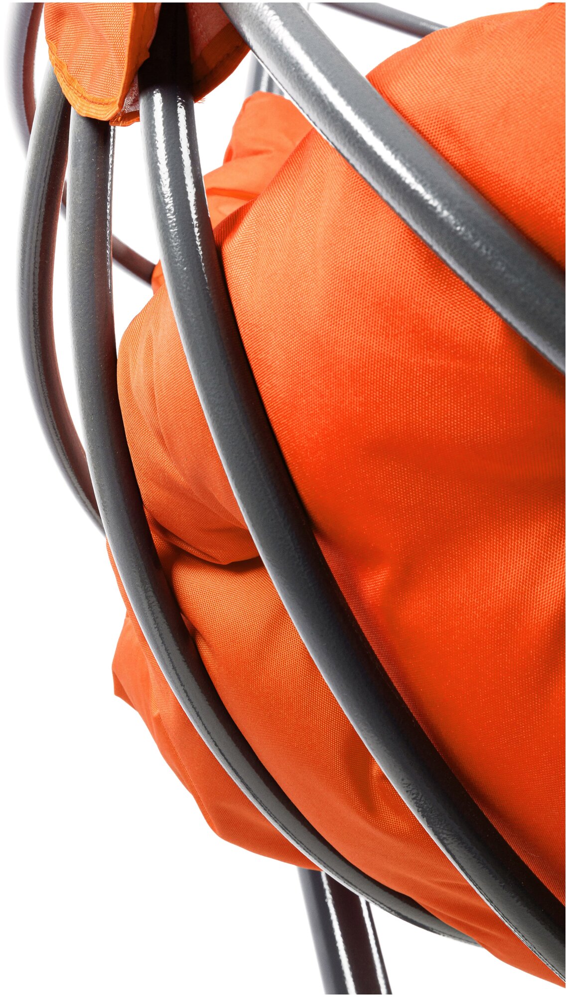 Подвесное кресло M-Group веер, разборный серый, оранжевая подушка - фотография № 7