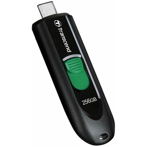 TRANSCEND Флеш-диск 256GB TRANSCEND JetFlash 790C, разъем USB Type-С, черный/зеленый, TS256GJF790C