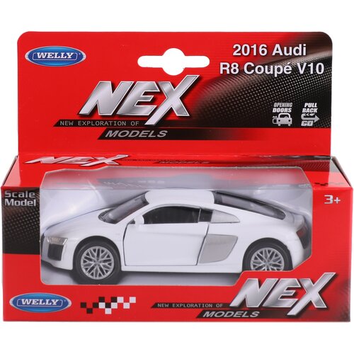 Машинка Welly AUDI R8 V10 2016 (43712) 1:38, 11.5 см, микс welly 1 24 audi q5 suv alloy die cast car ornament collection toy fx fine and extreme models package