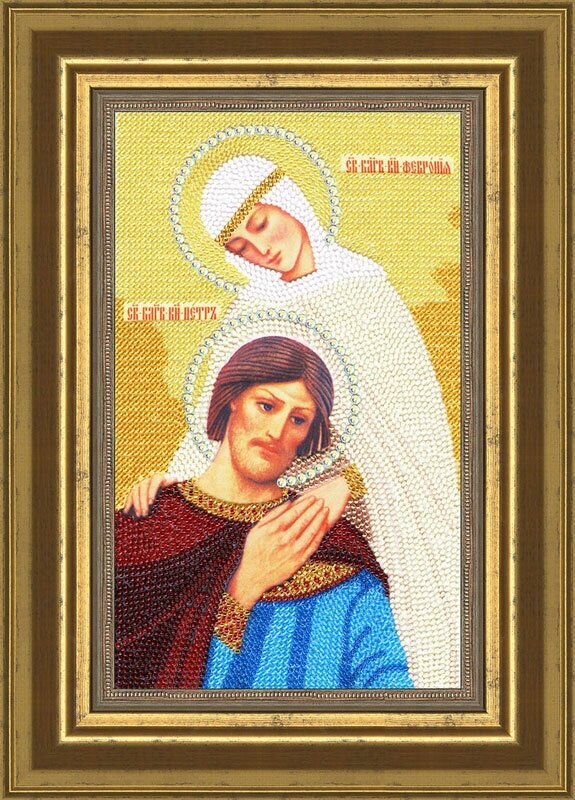 Набор для вышивания «Золотое Руно» РТ-061 Икона "Святые Петр и Феврония"