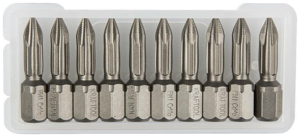 KRAFTOOL PH 1 25 мм 10 шт Торсионные биты (26121-1-25-10)