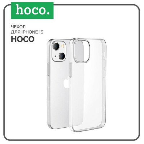 Чехол Hoco, для iPhone 13, полиуретан (TPU), толщина 1 мм, прозрачный чехол теропром 7687091 hoco для iphone 11 pro полиуретан tpu толщина 0 8 мм прозрачный