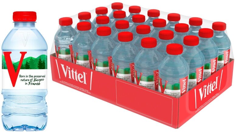 Вода минеральная Vittel негаз. ПЭТ 0,33л 24шт/уп