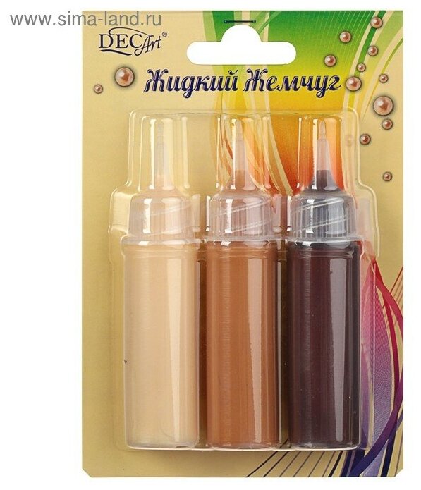 фото Жидкий жемчуг дропс Набор №2 DecArt (морозост) 3цв*20мл ((Шри-Ланка, Филиппины, Таити) 3694618