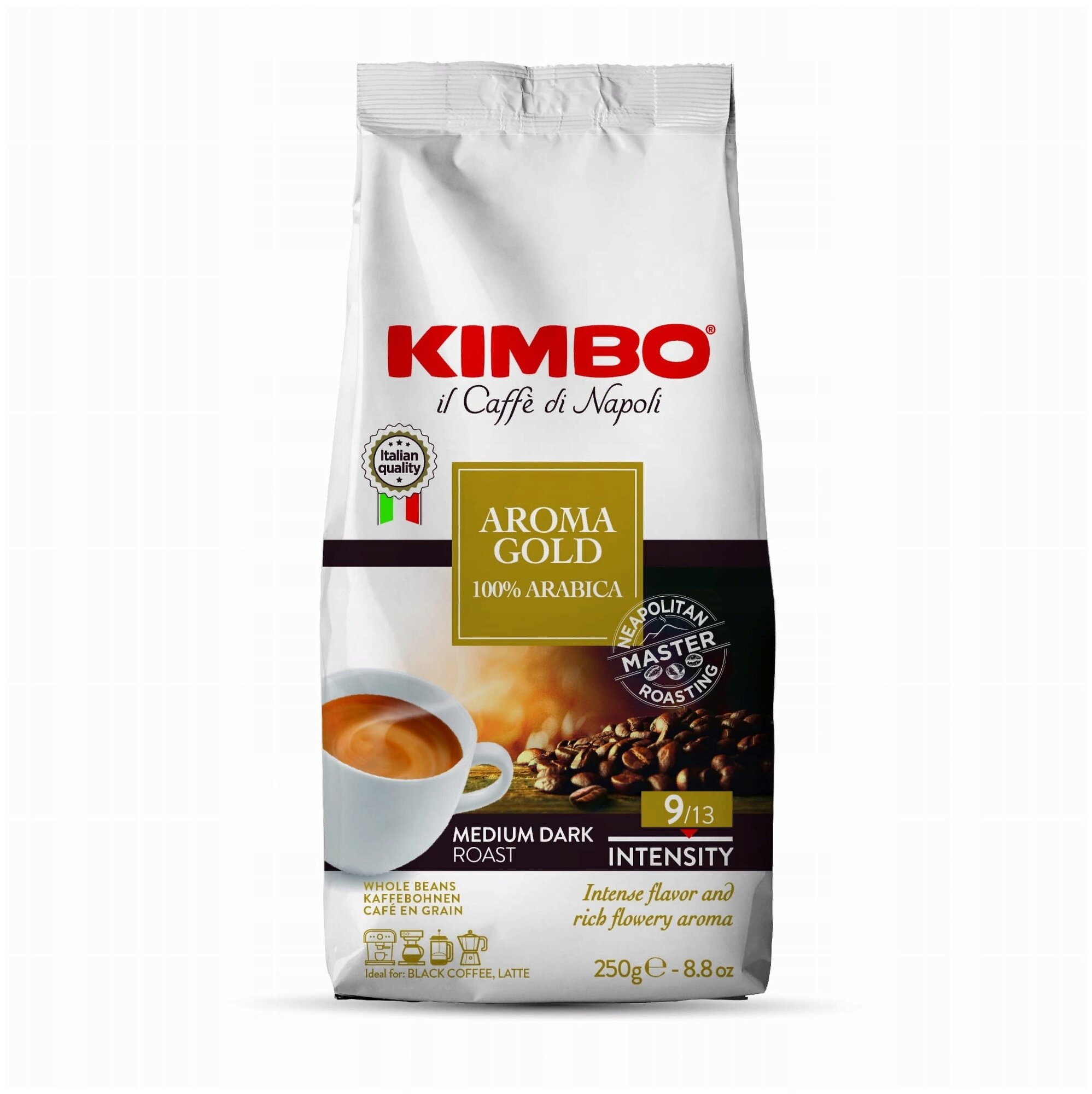 Кофе в зернах Kimbo Aroma Gold Arabica 250 г