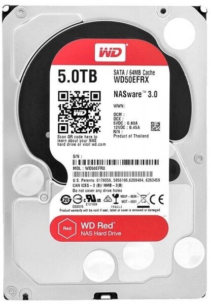 Жесткий диск Western Digital WD50EFRX 5Tb IntelliPower SATAIII 3.5" HDD