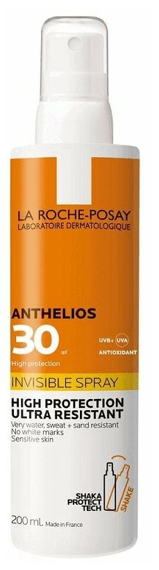 Спрей для лица и тела La Roche-Posay Anthelios невидимый SPF30 200 мл