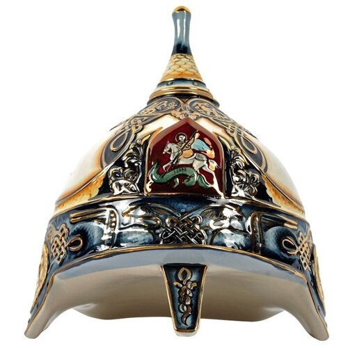 Штоф Шлем (цветной с золотом), 3л