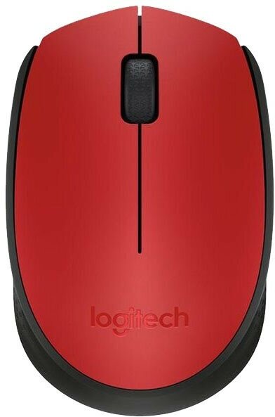 Мышка офисная Logitech M170 (красный/черный)