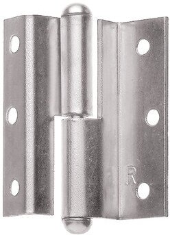 фото Петля мебельная, корпус сталь, с изгибом 50 мм (правая, цвет матовый никель)