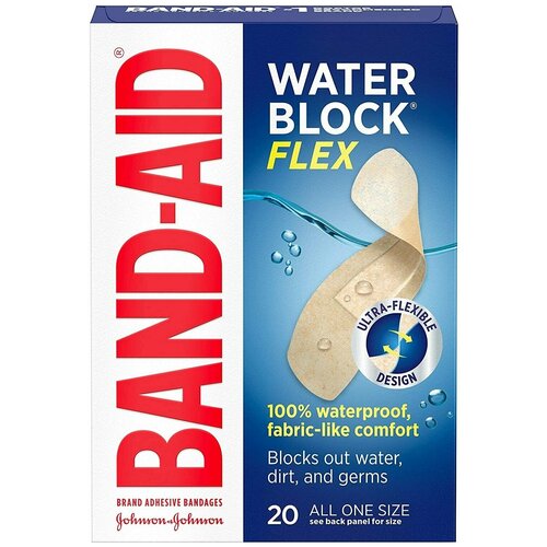 Band-Aid Water Block Пластырь 20шт