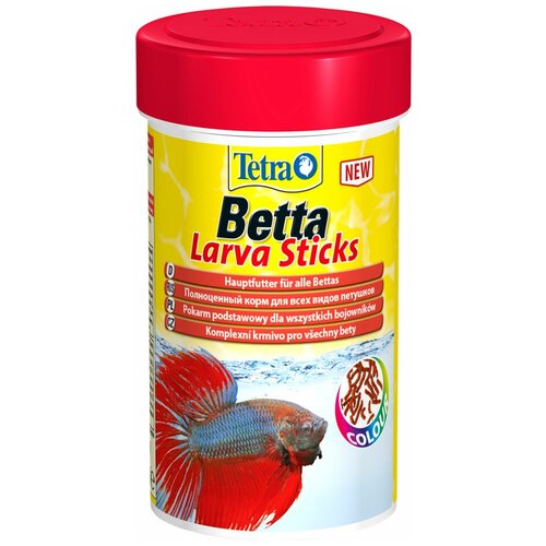 TETRA BETTA LARVASTICKS корм для петушков и других лабиринтовых рыб в форме мотыля (100 мл х 2 шт)