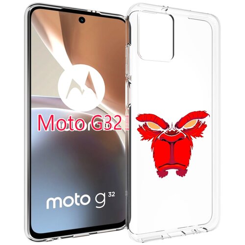 Чехол MyPads красная обезьяна в темноте для Motorola Moto G32 задняя-панель-накладка-бампер чехол mypads обезьяна улыбается для motorola moto g32 задняя панель накладка бампер