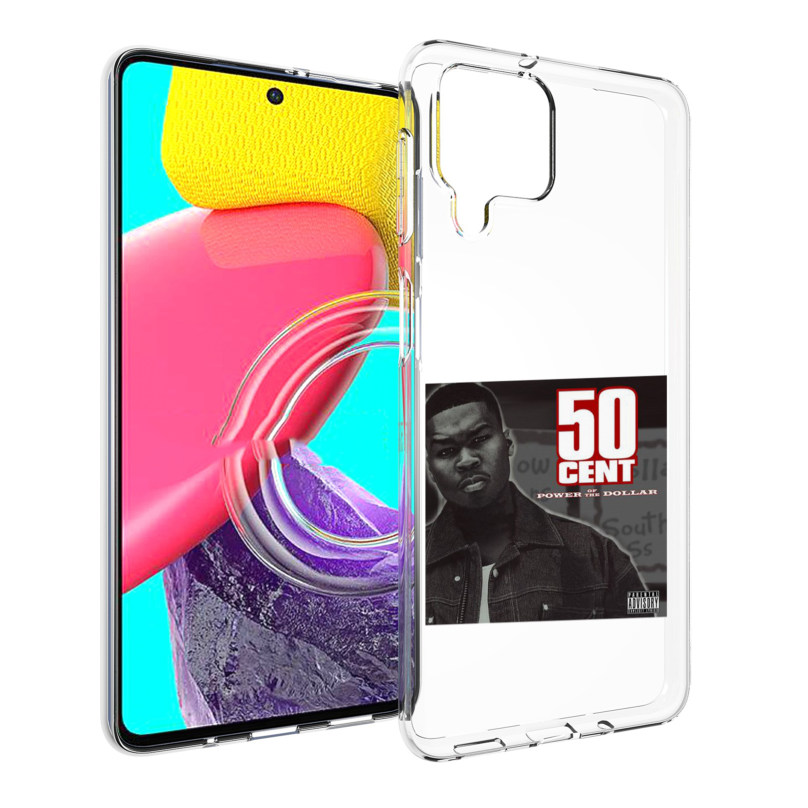 Чехол MyPads 50 Cent - Power Of The Dollar для Samsung Galaxy M53 (SM-M536) задняя-панель-накладка-бампер