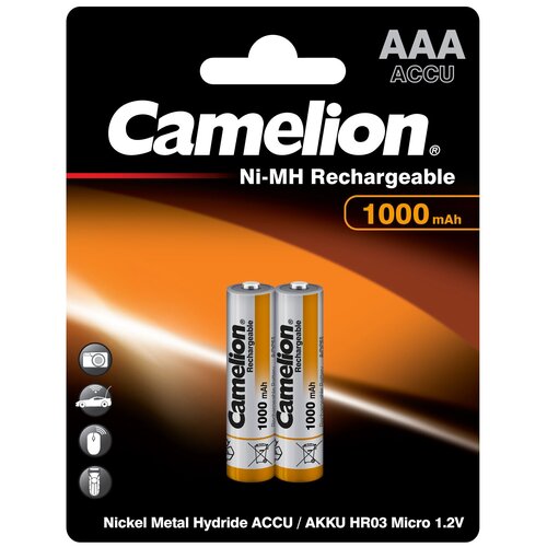 Аккумулятор AAA/R03 NI-MN 1000мА.ч BP-2 (блист.2шт) Camelion CAMELION NH-AAA1000BP2 (1 шт.)