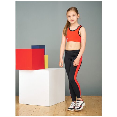 фото Топ для фитнеса микита для девочек, размер 164, красный