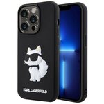 Karl Lagerfeld для iPhone 15 Pro Max чехол 3D Rubber NFT Choupette Hard Black - изображение