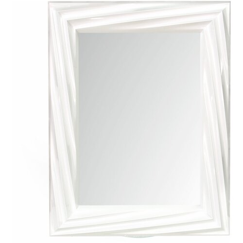 Зеркало Фил, 92 см х 71 см в раме, цвет белый глянец, Лесма Стиль, в ванную, прихожую, гостиную