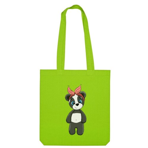 Сумка шоппер Us Basic, зеленый сумка малышка панда желтый